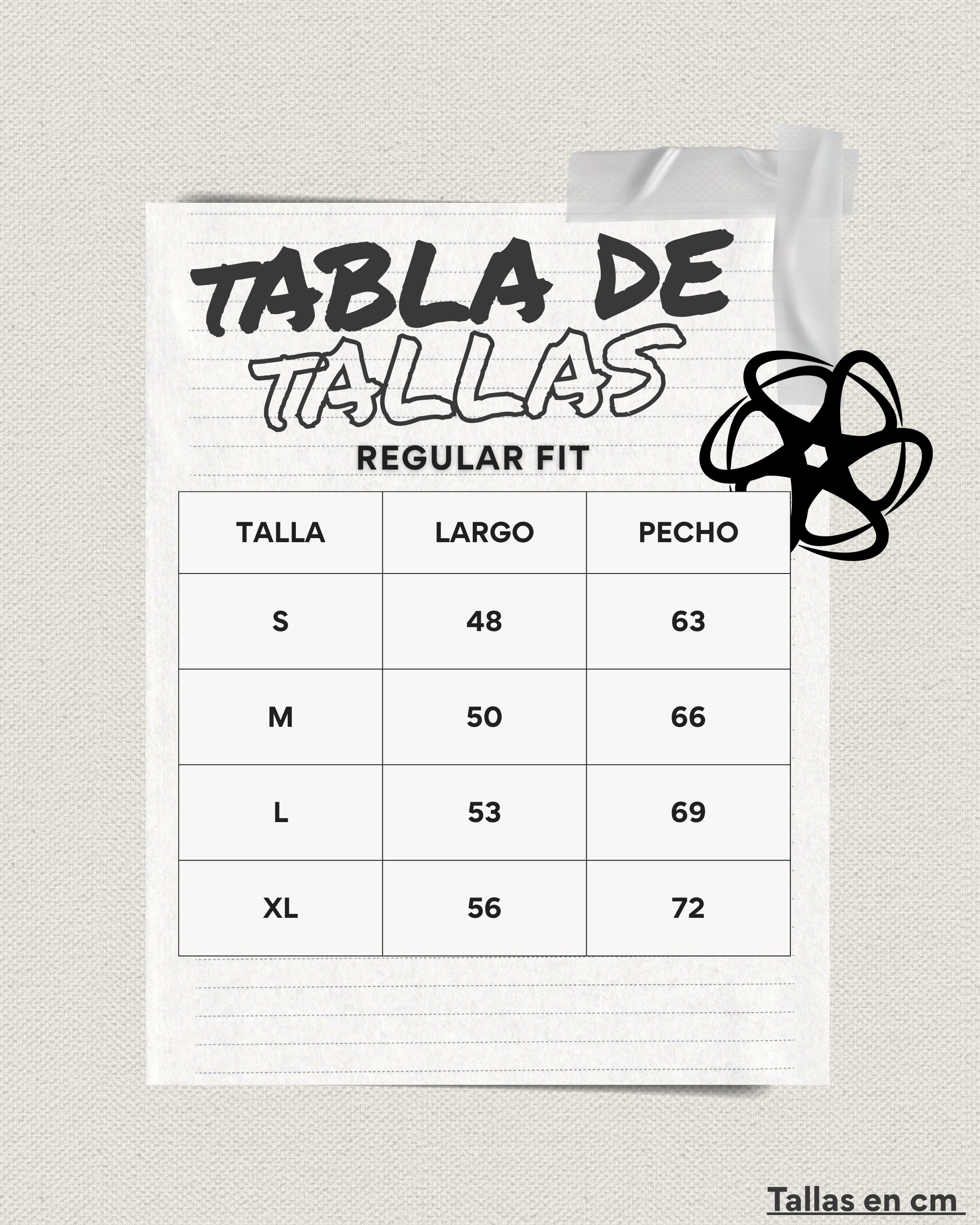 Size chart image