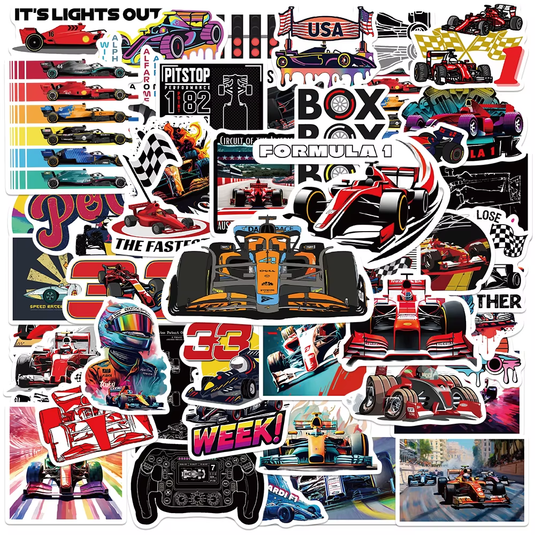 Translation missing: es.Pack de Stickers F1 - 50 Pegatinas Impermeables