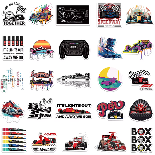 Translation missing: es.Pack de Stickers F1 - 50 Pegatinas Impermeables